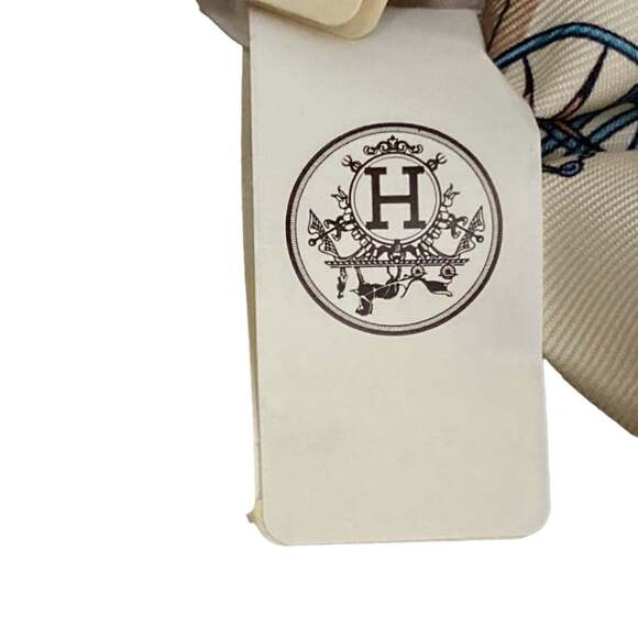 HERMES Blue Silk Scarf - Picture 10 of 13